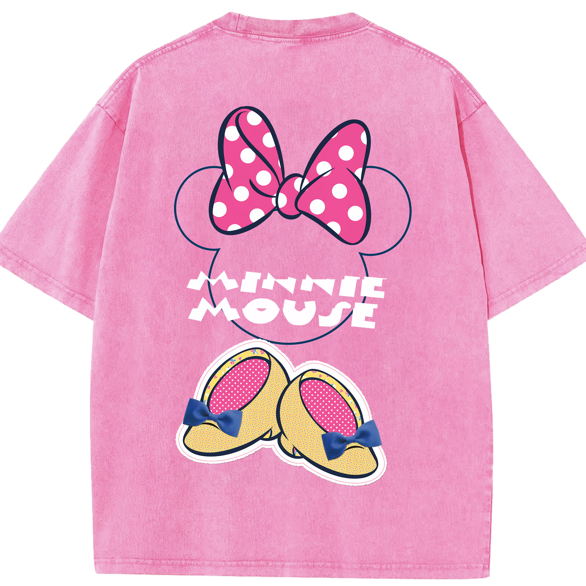 （画像用） ミッキーマウス Mickey Mouse 綿100% ヴィンテージ風 半袖Tシャツ（背面プリント）